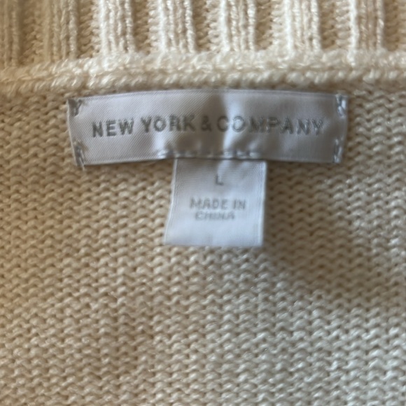 New York & Company boatneck sweater with flower detail - Picture 8 of 10
